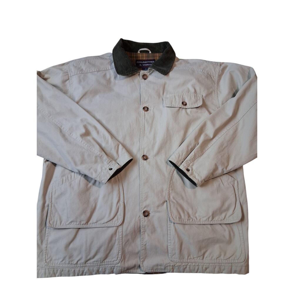 Y2K Vintage Roundtree & Yorke Men size XL Chore Barn Utility Field Corduroy Coat - Picture 12 of 16